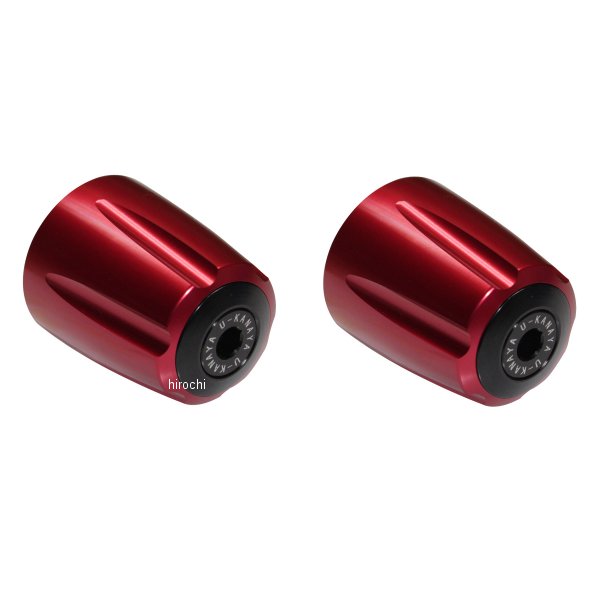 ユーカナヤ U-KANAYA アルミビレットハンドルバーエンド グルーヴタイプ GPZ1100 赤/黒 BEGVRD-KA5-BK WO店の通販は 5,262円