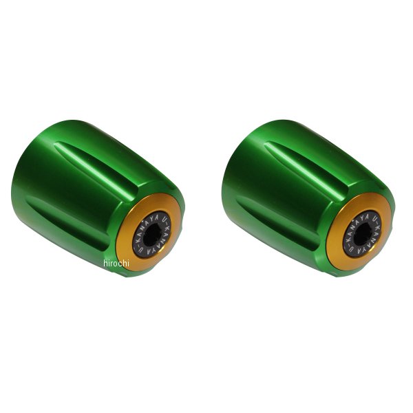 ユーカナヤ U-KANAYA アルミビレットハンドルバーエンド グルーヴタイプ ZX-12R 緑/ゴールド BEGVGR-KA23-GD WO店の通販は 5,434円