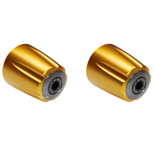 ユーカナヤ U-KANAYA アルミビレットハンドルバーエンド グルーヴタイプ MT-09/MT-07 ゴールド/チタン BEGVGD-YA35-TI WO店 6,864円