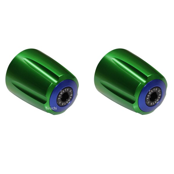 ユーカナヤ U-KANAYA アルミビレットハンドルバーエンド グルーヴタイプ XJR400/XJR400R 緑/青 BEGVGR-YA12-BL WO店の通販は 6,864円