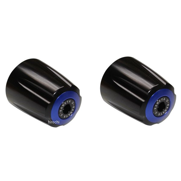ユーカナヤ U-KANAYA アルミビレットハンドルバーエンド グルーヴタイプ マジェスティS155/SMAX155 黒/青 BEGVBK-YA045-BL WO店 6,864円