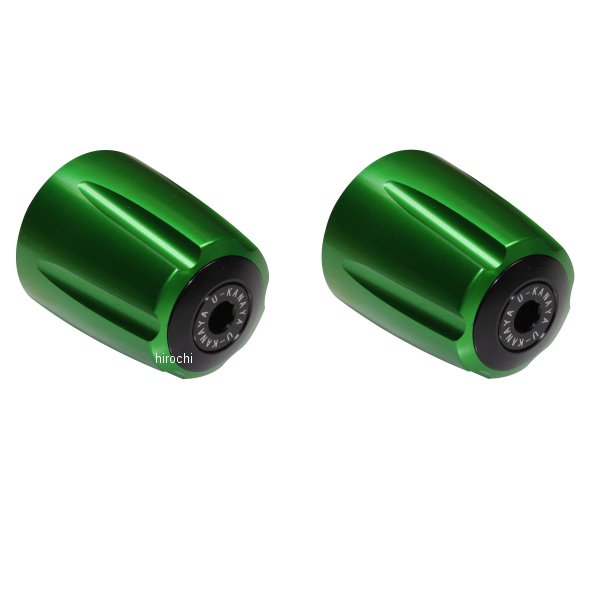 ユーカナヤ U-KANAYA アルミビレットハンドルバーエンド グルーヴタイプ XSR900/XSR700 緑/黒 BEGVGR-YA043-BK WO店 6,864円