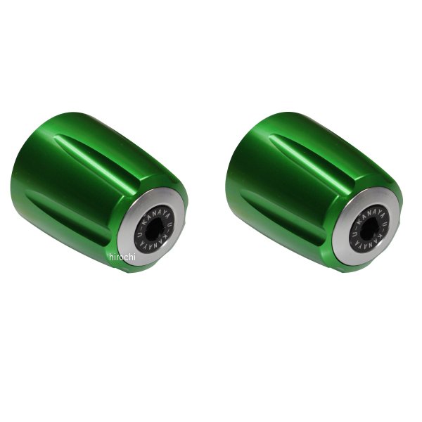 ユーカナヤ U-KANAYA アルミビレットハンドルバーエンド グルーヴタイプ MT-10/MT-10SP 緑/シルバー BEGVGR-YA047-SV WO店 6,864円