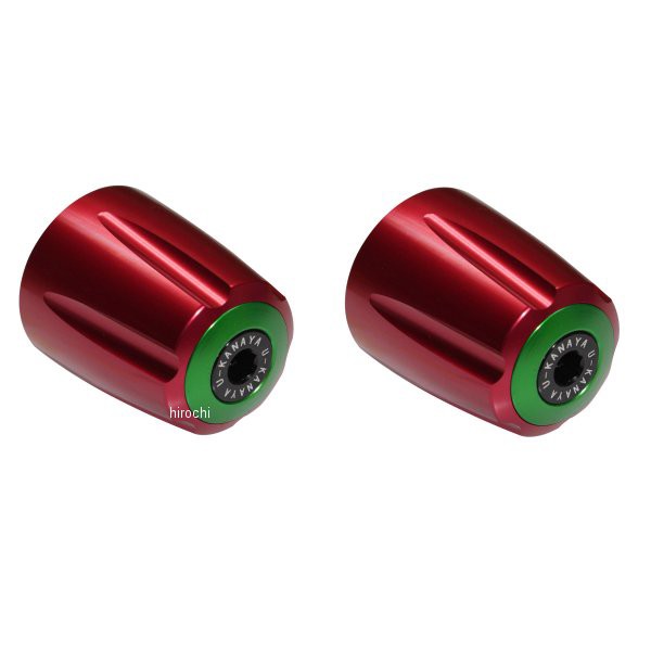 ユーカナヤ U-KANAYA アルミビレットハンドルバーエンド グルーヴタイプ NIKEN ナイケン 赤/緑 BEGVRD-YA050-GR WO店 5,628円