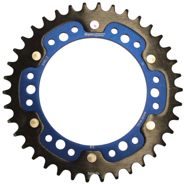 スーパースプロックス SUPERSPROX リアスプロケット ステルス 846/2-38T 青 WO店
