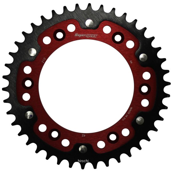 スーパースプロックス SUPERSPROX リアスプロケット ステルス 210-42T 赤 WO店 10,244円