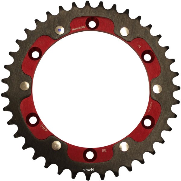 スーパースプロックス SUPERSPROX リアスプロケット ステルス 460-39T 赤 WO店