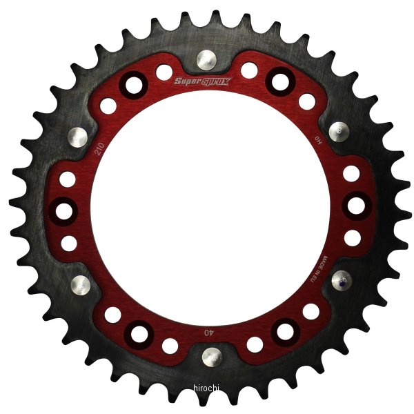 スーパースプロックス SUPERSPROX リアスプロケット ステルス 210-40T 赤 WO店