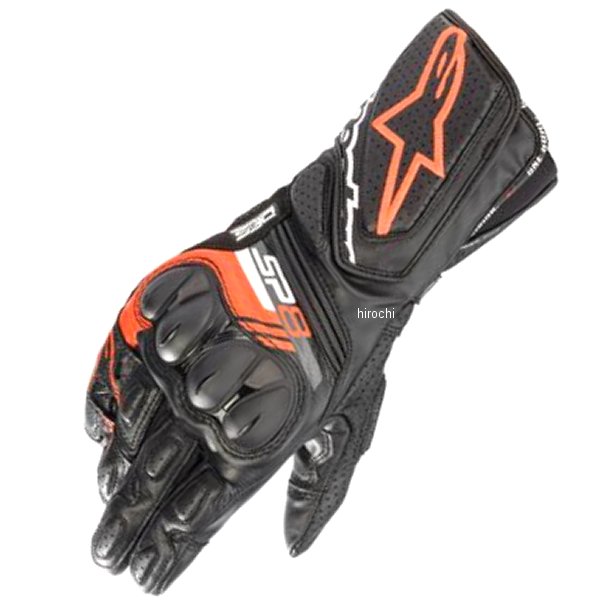 アルパインスターズ レザーグローブ SP-8 v3 黒/レッドフロー Lサイズ