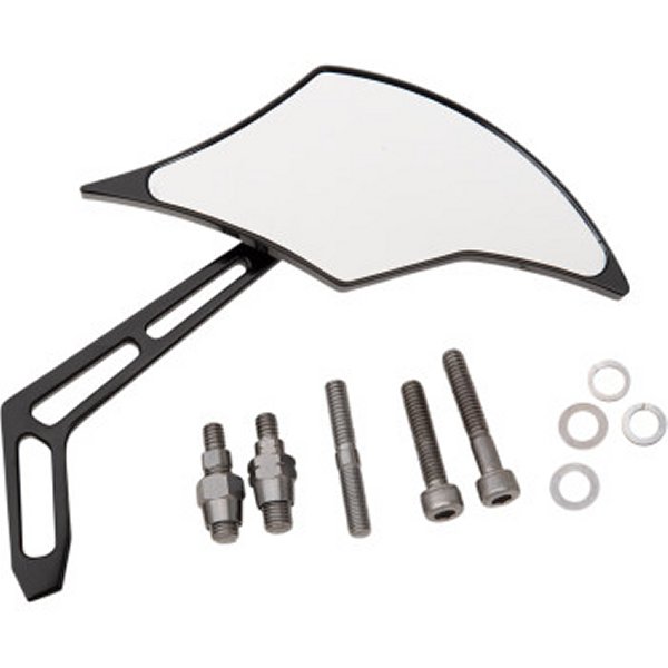 プロワン PRO-ONE ミラー フレイム Warrior 黒 右 0640-1437 WO店