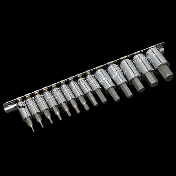 ジーニアスツールズ Genius Tools インチ六角ビットセット クローム 1/4、3/8差込角 005974-NF WO店 7,354円