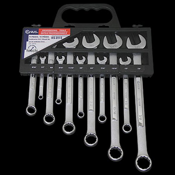 ジーニアスツールズ Genius Tools インチコンビネーションレンチセット クローム 005983-NF WO店