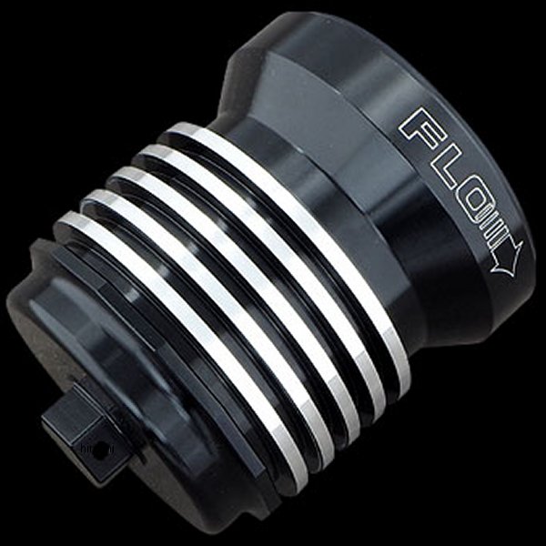 ピーシーレーシング PC RACING FLO オイルフィルター アルマイトブラック/ポリッシュフィン 84年以降 BigTwin 025274-NF WO店