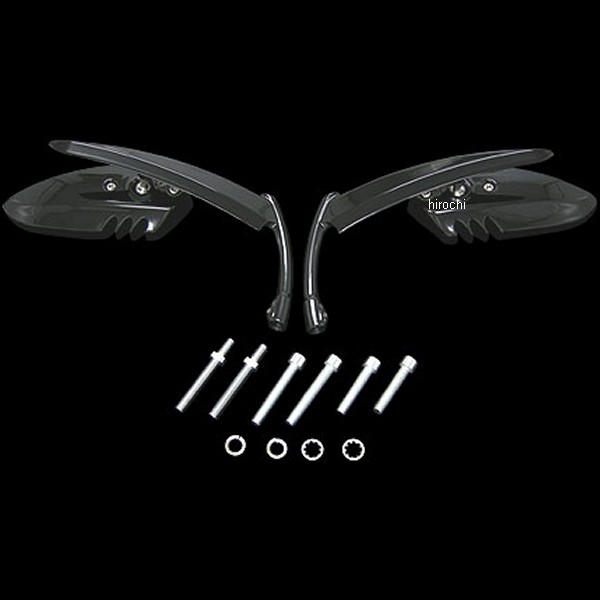 クリアキン ファントムミラー ブラック 左右セット ハーレー