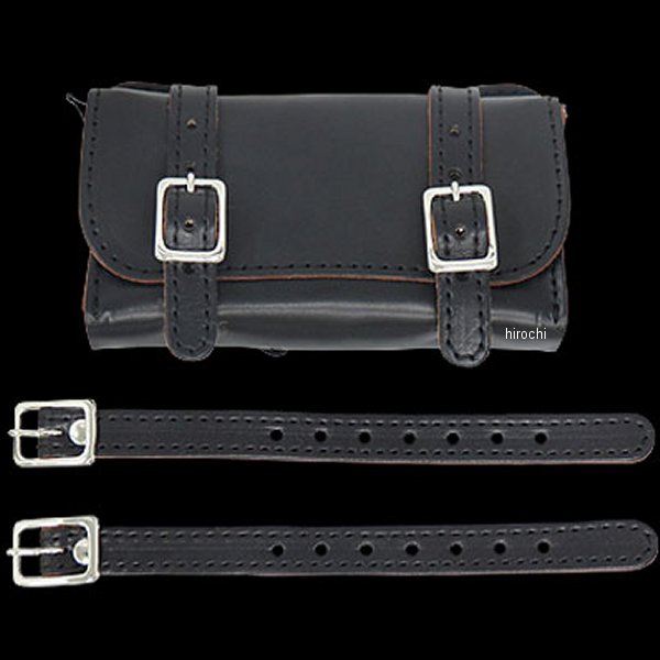 ラフテール Rough Tail グリースモンキーツーリングポーチBK ステッチBK×シルバー 016148-NF WO店