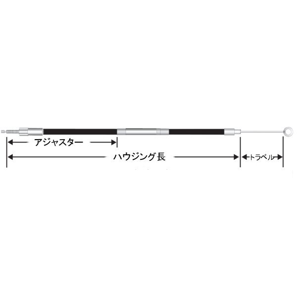 マグナム MAGNUM クラッチケーブル CVO 黒 70インチ 35° 1132-1484 WO店_1