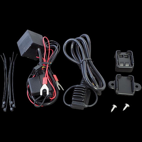 クリアキン Kuryakyn USB電源、ホルダー ブラック 1703 WO店