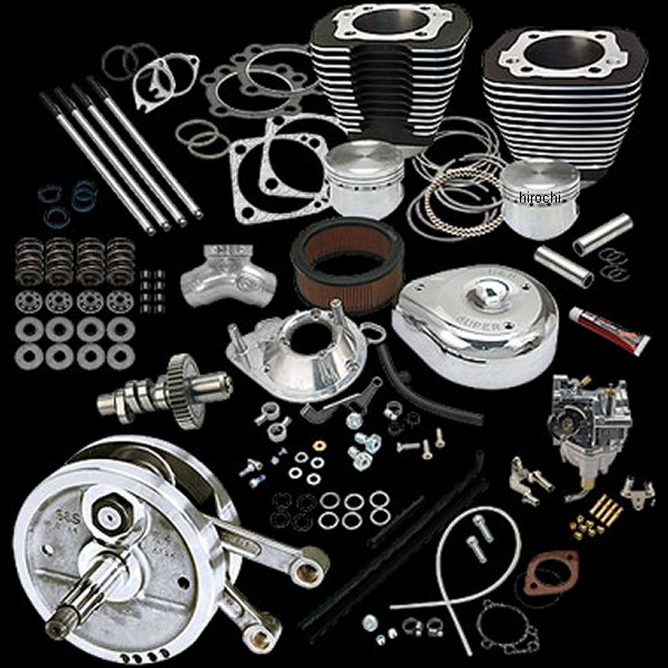 S&Sサイクル S&S Cycle 96cui 45/8インチ ホットセットアップキット 84年92年 BigTwin リンクルブラック