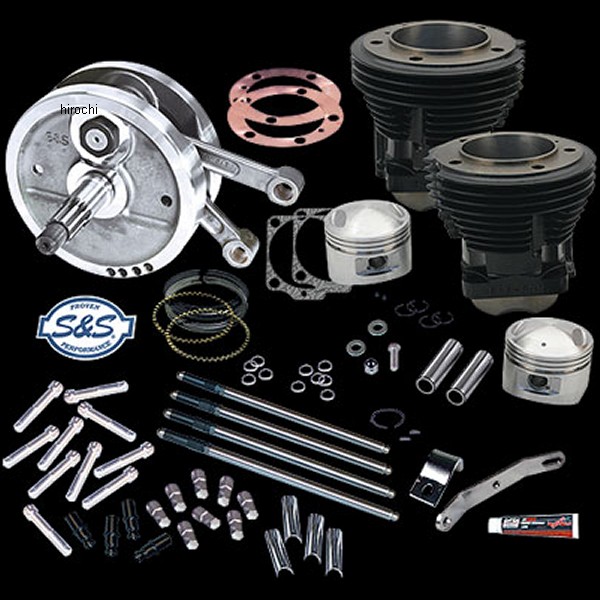 S&Sサイクル S&S Cycle サイドワインダーキット 96cui 70年-84年 BigTwin グロスブラック 91-9134 WO店