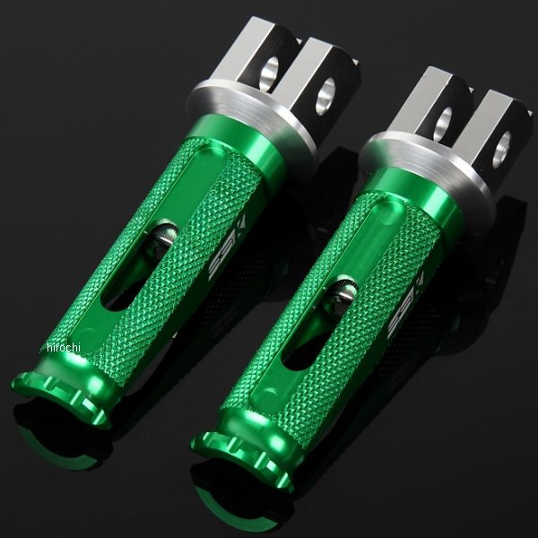 スピードラ SPEEDRA 軽銀削り出し足つき レーシングタイプ 馬乗り用 しろがね色/緑 AFPR102GN WO店