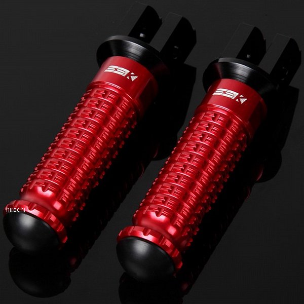 スピードラ SPEEDRA アルミ削り出しステップ スタンダードタイプ ライダー用 黒/赤 AFPS202RD WO店の通販は