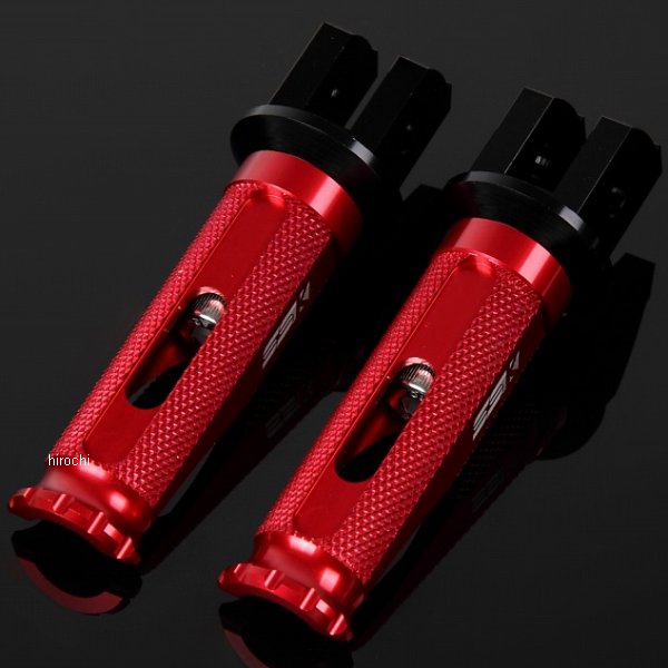 スピードラ SPEEDRA アルミ削り出しタンデムステップ レーシングタイプ パッセンジャー用 黒/赤 AFPR214RD WO店の通販はステップ・スタンド