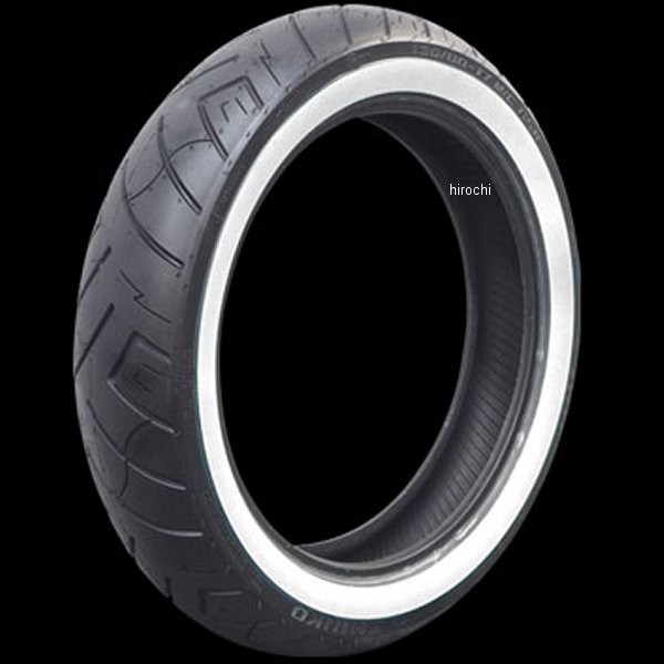 シンコータイヤ Shinko Tires SR777 ホワイトウォール 130/80-17 65H 17インチホイール装着車 フロント 黒/白 026942-NF WO店