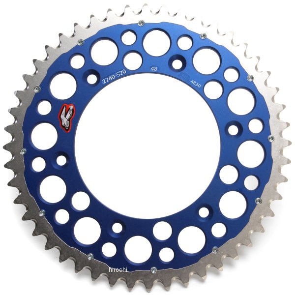 レンサル RENTHAL ツインリングリアスプロケット 520 99年-21年 YZ125 99年-21年 YZ400F 青 1500-520-49GPBU WO店