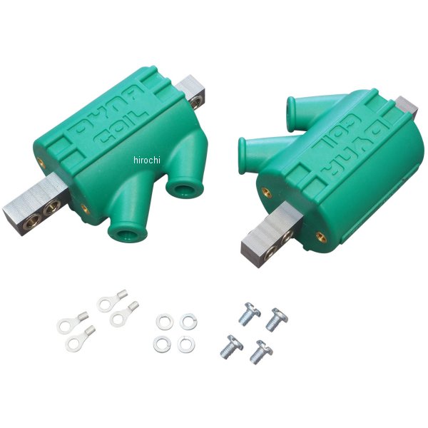 ダイナテック DYNATEK ダイナコイル 3Ω ツインプラグ 3Ω、独立点火のモデル 緑 DC1-1 WO店