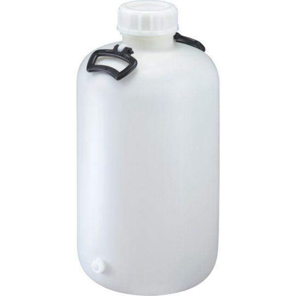 瑞穂化成工業(株) 瑞穂 ポリタンク 取手付き 広口瓶 30L＋3/8ソケット加工 (ソケット付) 009538-TN WO店
