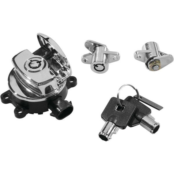 バイカーズチョイス Biker's Choice イグニッションスイッチ、サドルバッグロック キット 14年-20年 FLHR クローム 483290-TR WO店の通販は