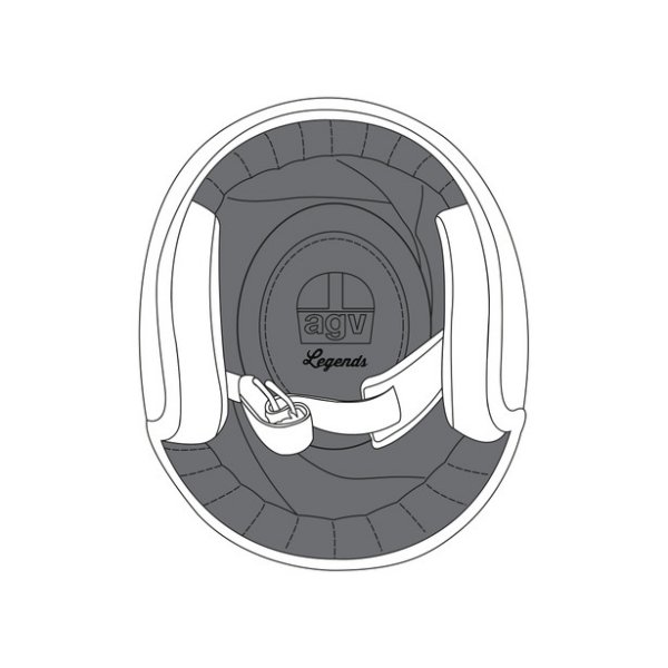 エージーブイ AGV トップパッド JIS X70 アジア フィット 黒 Lサイズ WO店