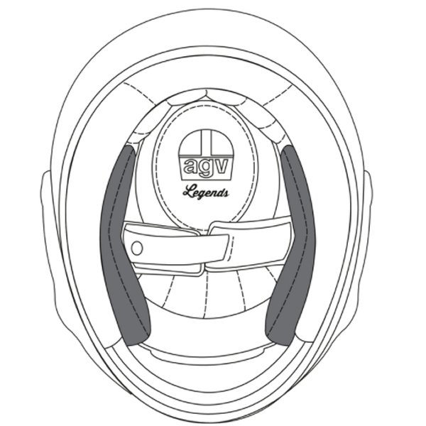 エージーブイ AGV チークパッド アジアンフィット X101用 XLサイズ WO店