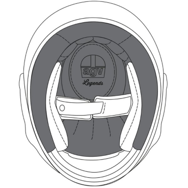 エージーブイ AGV クラウンパッド アジアンフィット X101用 黒 Lサイズ WO店