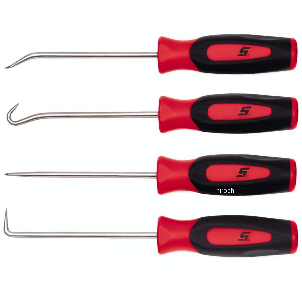 スナップオン Snap-on ミニチュア ピック セット 4種 ソフトグリップ インスティンクト 赤 SGASA204CR WO店