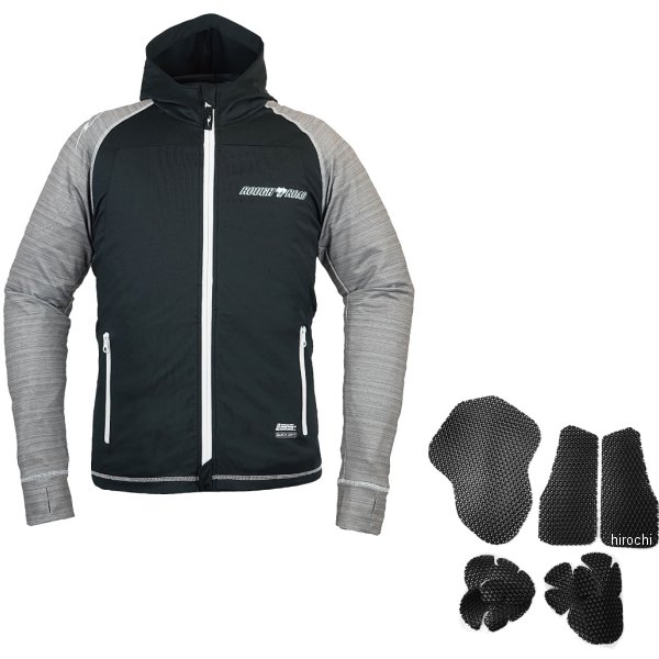 ラフ&ロード 春夏モデル アーマーフーディー エアスルーパッドセット 黒 LLサイズ RR7557APBK4 WO店