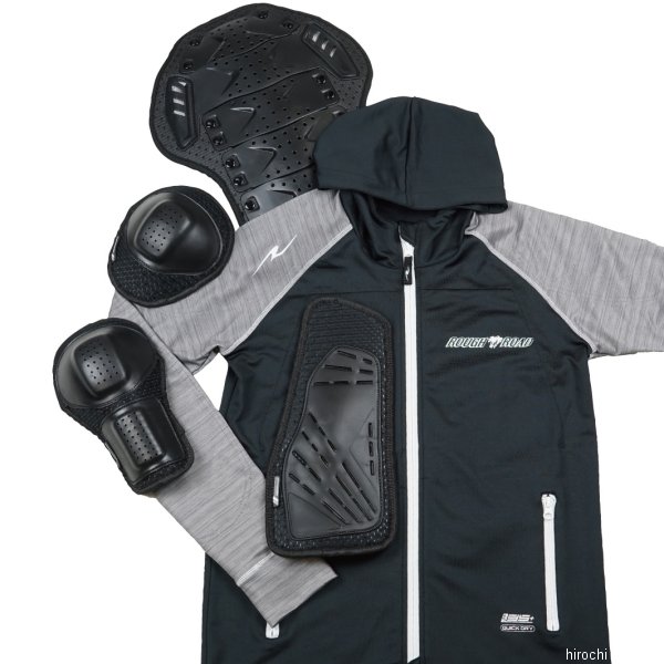 ラフ&ロード 春夏モデル アーマーフーディー エアスルーパッドセット 黒 LLサイズ RR7557APBK4 WO店
