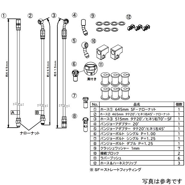 フロントブレーキホースキット クリアホース ステンレス YZF-R6 99〜02年 スウェッジライン（SWAGE-LINE） スウェッジラインプロ フロント ブレーキホースキット バイピース 21年