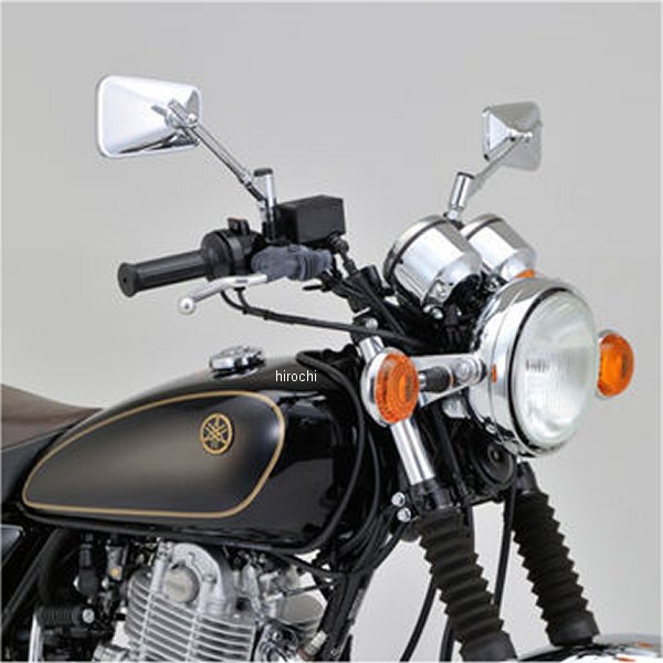 新品デイトナミラー左右ハイビジミラー CLASSIC M10クロームメッキロー ハイビジミラー ロッドタイプ CLASSIC クロームメッキ/ロー