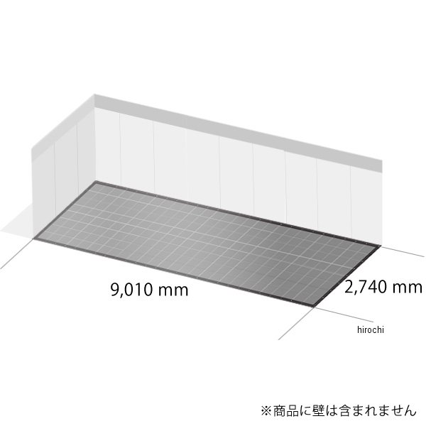 テックタイル TECTile 3小間セット 2,740mm×9,010mm ダークグレー/ライトグレー TECTILE-TENJI0003-DGR-LGR WO店_2
