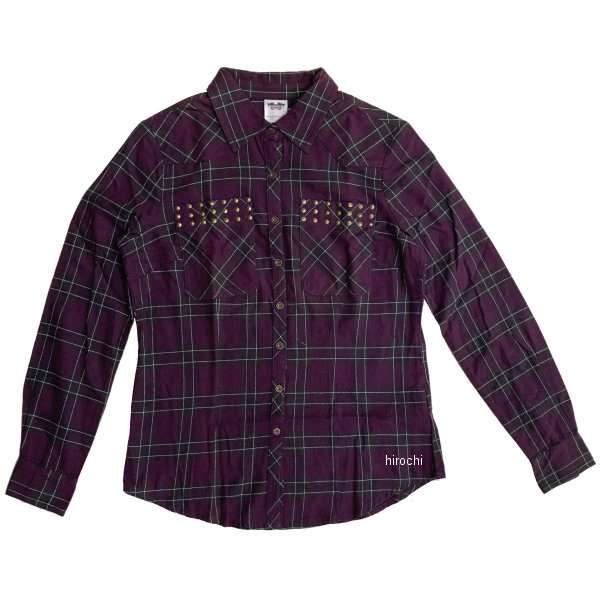 ハーレー純正 新品 フランネルシャツ スタッズ 紫 レディース Sサイズ 96166-16VW-000S WO店の通販は 5,180円
