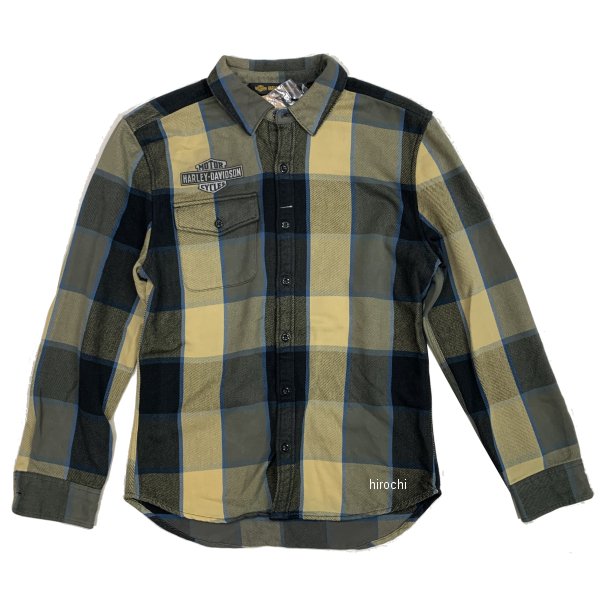 ハーレー純正 新品 長袖 シャツ ハイデンシティプリント チェック グレー/ベージュ Sサイズ 96514-19VM-000S WO店の通販は