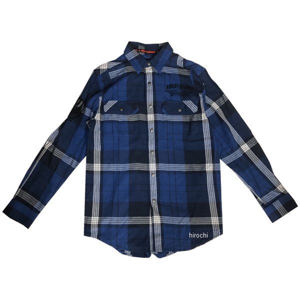 ハーレー純正 新品 長袖 シャツ チェック 青 Sサイズ 96747-15VM-000S WO店 5,180円