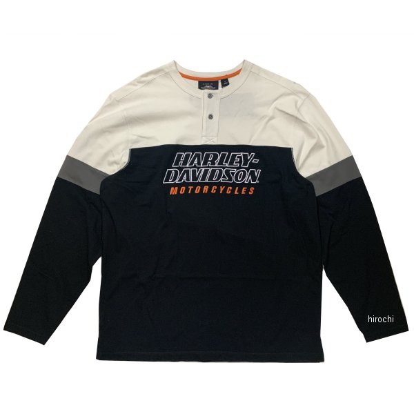 ハーレー純正 新品 長袖 Tシャツ レーシング ヘンリー 黒/白 2Lサイズ 99167-19VM-002L WO店の通販は