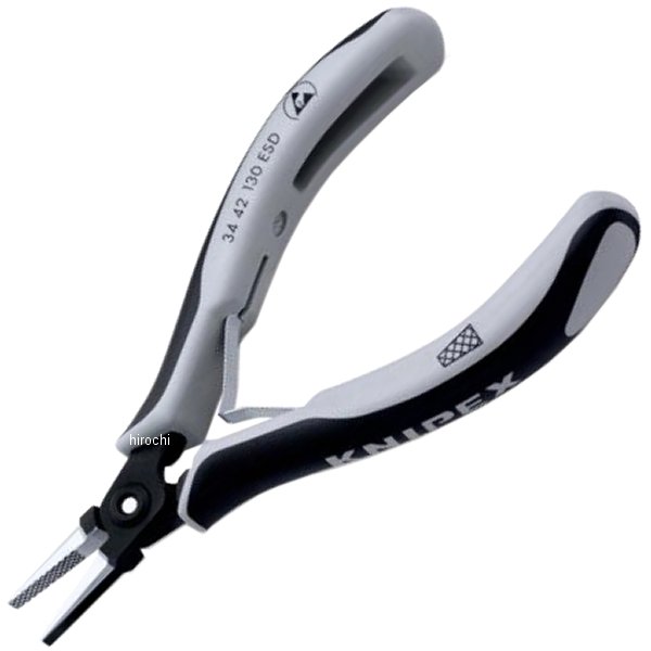 KNIPEX クニペックス 精密プライヤー ヒラ クロスメッシュ 3442-130ESD WO店