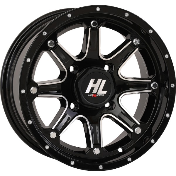 ハイリフター HIGHLIFTER HL4 ホイール フロント、リア 14×7 4/156 4+3 20年-22年 YXZ1000R SS XT-R 4x4 黒 0230-1246 WO店