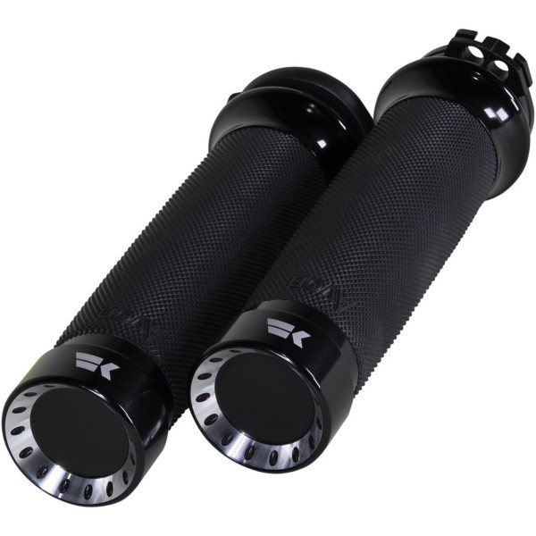 クロームワークス KHROME WERKS カスタムタービングリップ 1" 黒 0630-2841 WO店
