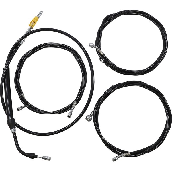 LAチョッパーズ LA CHOPPERS ブレーキラインキット 21年-22年 ハーレー FLHRXS ABS 黒 0662-1109 WO店