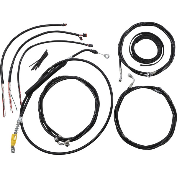 LAチョッパーズ LA CHOPPERS ブレーキラインキット 21年-22年 ハーレー FLHRXS ABS 黒 0662-1112 WO店