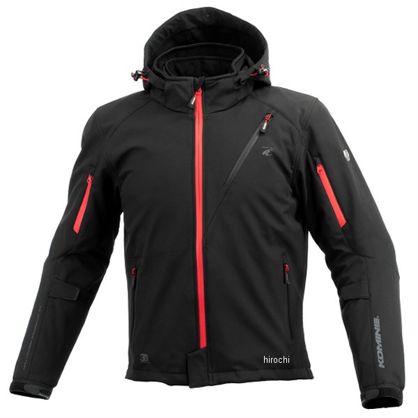 コミネ KOMINE 秋冬モデル プロテクトソフトシェルウィンターパーカ-IFU ネオブラック/赤 4XLサイズ 4582611191934 WO店 23,850円